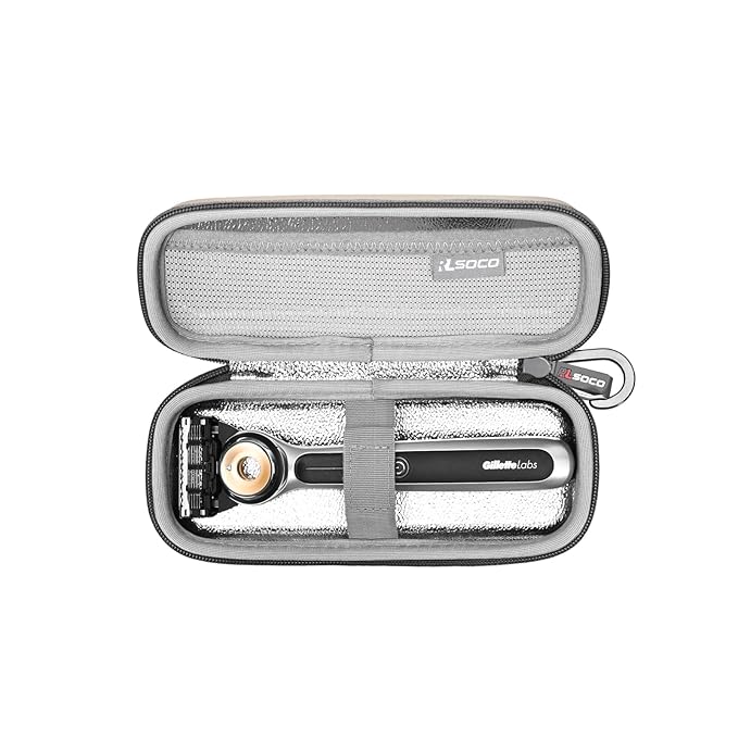RLSOCO Carrying Case Compatible With Gillette Labs Heated Razor/mach 5 razor & Leaf Razor (Small Size for Razor Body)