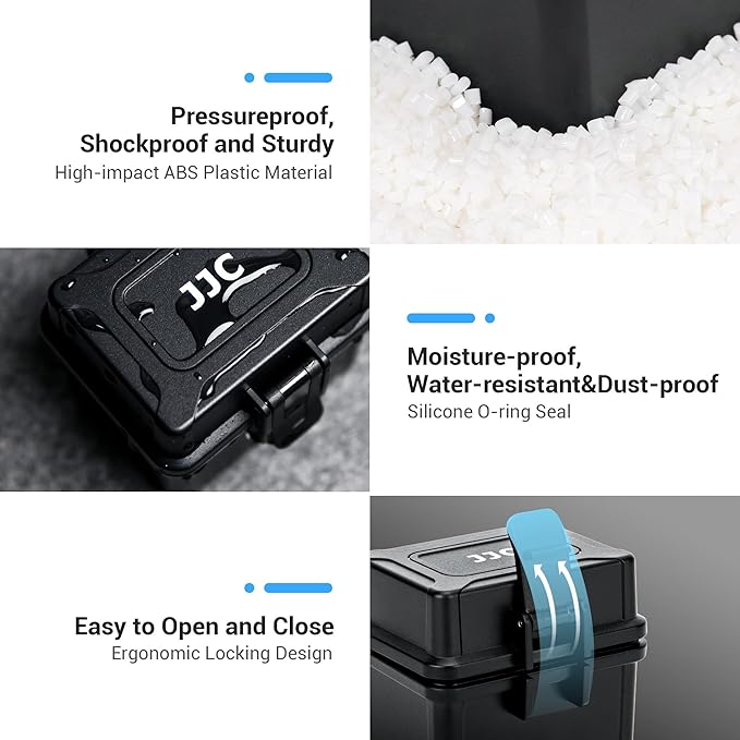 Sony Ricoh Canon Olympus Battery & Memory Card Case - Organizer for 4 x NP-BX1, DB-110, LI-90B, LI-92B Batteries, 1 x SD & 2 x Micro SD Cards