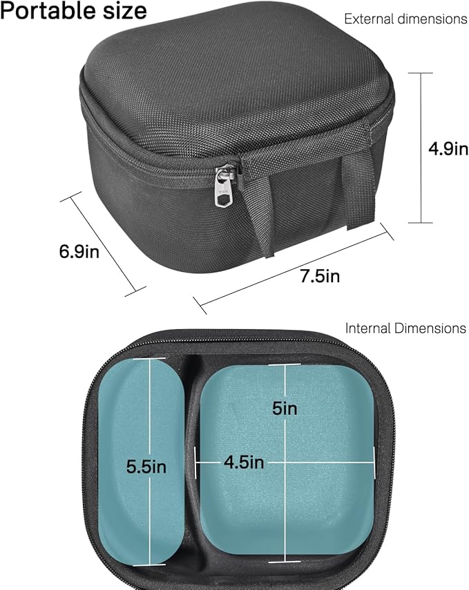 RAIACE Hard Travel Carrying Case for Walker's Razor Slim Passive Earmuffs Ultra Low Profile 27dB NRR. (Case Only!)-Black
