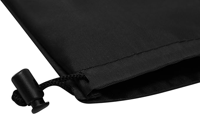 PALTERWEAR Drawstring Pouch (5 x 7-12 Pack - Black) Small Nylon Cinch Bag with Toggle for Travel, Gym and Storage