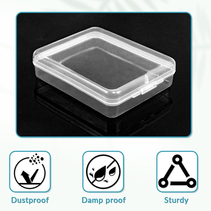 6 Pcs Mini Transparent Plastic Storage Containers Box Portable Travel Cotton Pad Holder Small Cosmetic Pad Cotton Ball Holder Dispenser for Cotton Rounds, Swabs, Floss (3 Colors)