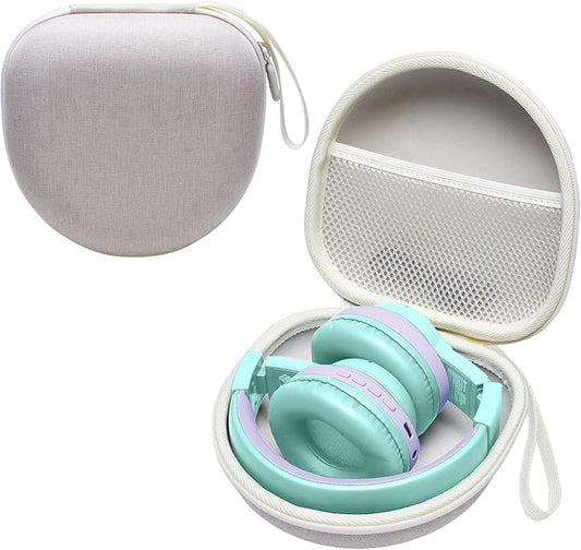Kids Headphones Case Compatible with iClever BTH12 / HS19 / BTH26 / JoySpark-T5 / Candy Bila BH03 / EarFun/IMYB/MIDOLA MD-B01 / noot Products Foldable Kids Headphones, Khaki (Case Only)