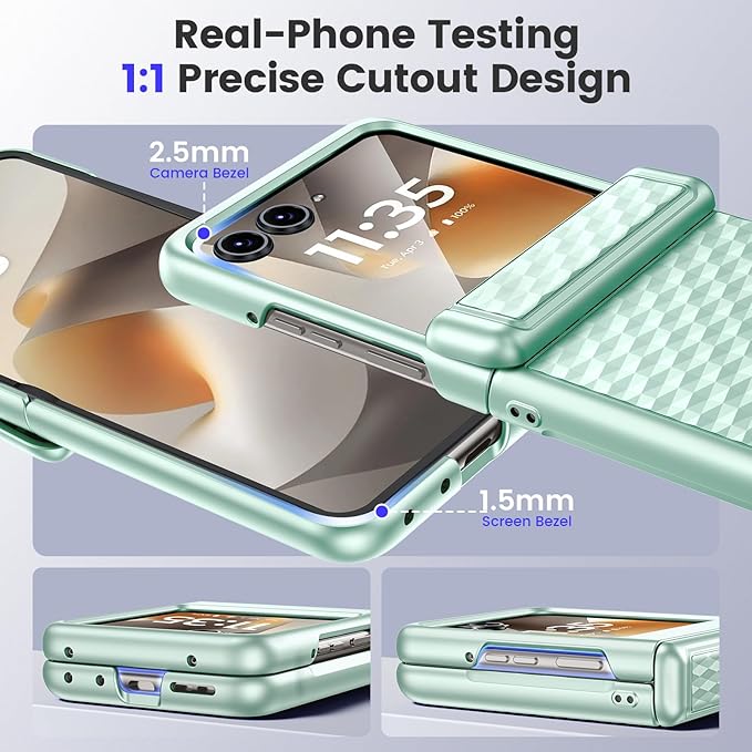 VEGO for Motorola Razr 2026/2025/2024 Case[Compatible with MagSafe],Magnetic for Moto Razr 2026 Case[Hinge Protection & Built-in Screen Protector] Drop Protection Phone Case -Mint Green