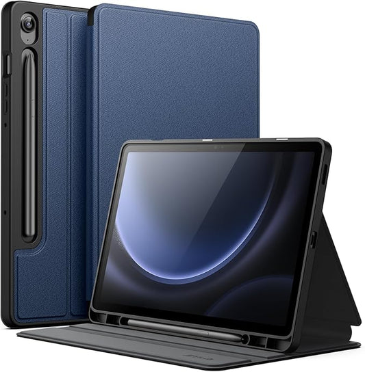 JETech Case for Samsung Galaxy Tab S10 Lite / S10 FE / S9 FE 10.9-Inch with S Pen Holder, Slim Folio Stand Protective Tablet Cover, Multi-Angle Viewing (Navy Blue)
