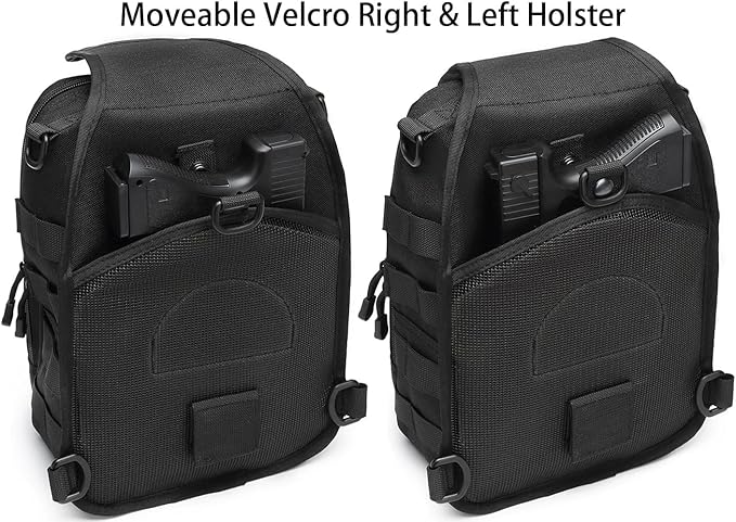 Small Tactical Sling Bag for Men with Holster Military EDC Shoulder Bag CCW Crossbody Bag 7 Liters