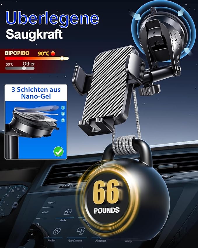 Mobile Phone Holder Car Mobile Phone Holder Car Universal Mobile Phone Holder Car 360° Rotatable Car Mobile Phone Holder Dashboard Windscreen Mobile Phone Holder Car for iPhone Android Smartphone