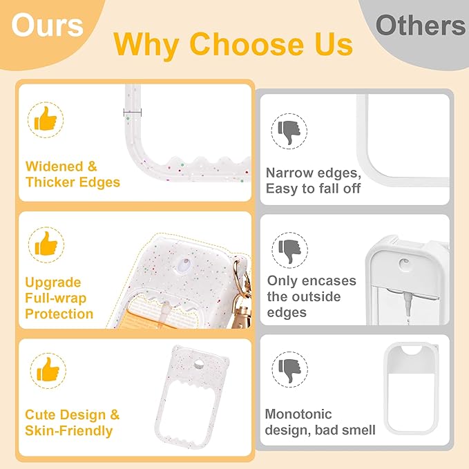 Hand Sanitizer Spray Case for Touchland Silicone Touchland Case Keychain Cute Hand Sanitizer Holder Keychain Compatible with Touch land Power Mist Gentle/Glow Mist
