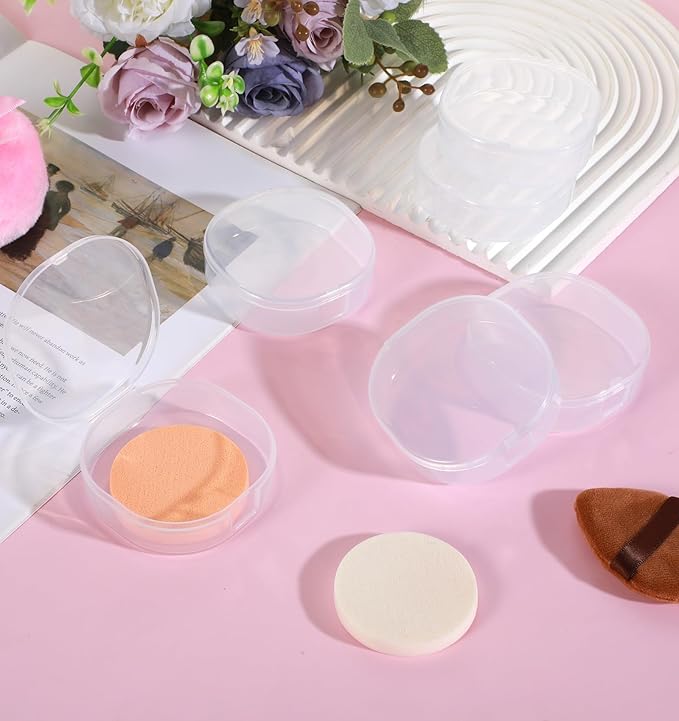 6 Pack Travel Cotton Round Holder, Portable Toner Pad Travel Case for Cosmetic Cotton Pads Organizer