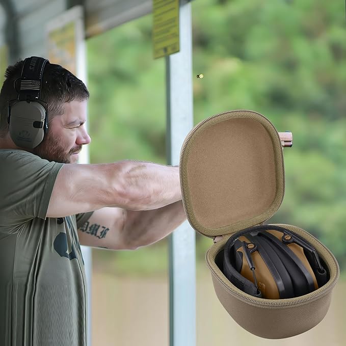Storage Case Compatible with Walkers Razor Slim/Howard Leight Honeywell Impact Sport Electronic Ear Protection Muffs