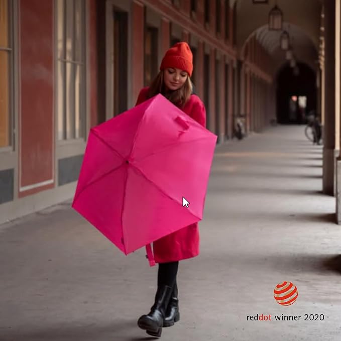 Knirps US.050 Ultra Light Pocket Size Manual Rain Umbrella with Carrying Case