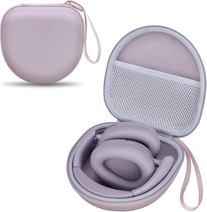 Headphone Headset Case for JLab JBuds Lux ANC/JLab Go Lux ANC/TOZO T3/Beats/JBL/BERIBES/Picun/KVIDIO Noise Cancelling Over-Ear Foldable Headphone, Mauve