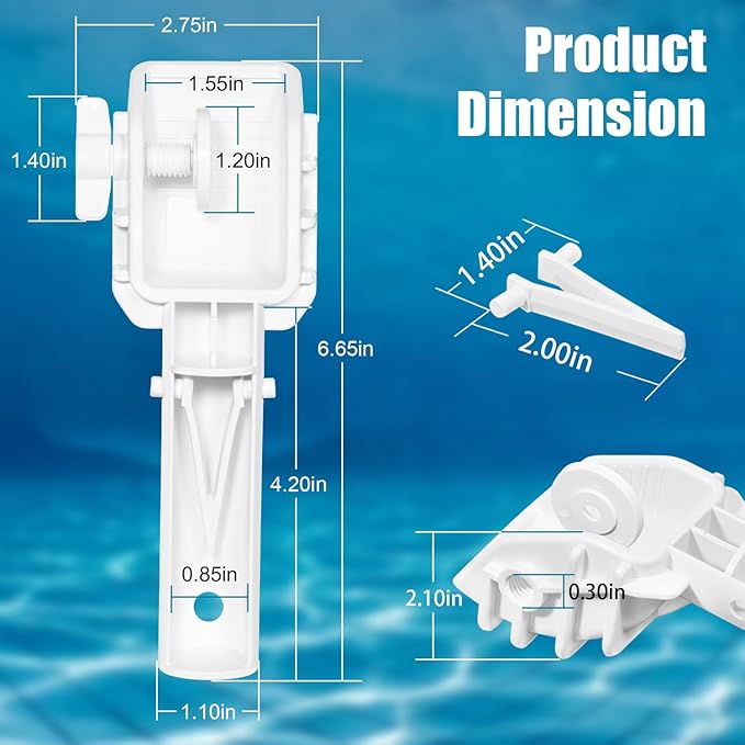 Pool Tab Holder Tablet Holder with EZ-Clip Handle for Pool Care, Fits for 3-Inch Chlorine Tablet