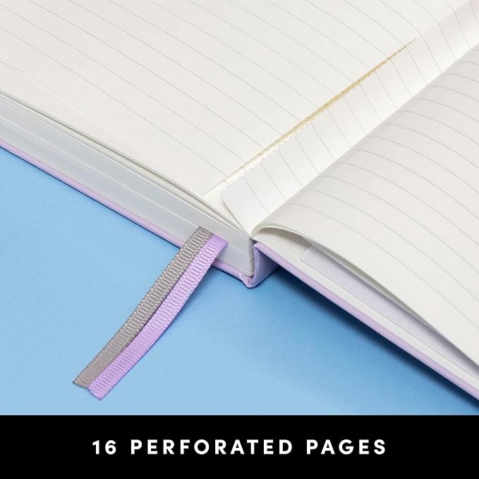 PAPERAGE Lined Journal Notebook, Hardcover Journal for Women & Men, 252 Pages, (5.6 in x 8 in), College Ruled Journaling Notebook for Work, School Supplies & Note Taking, (Black)