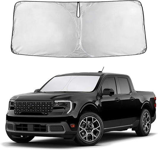 Autovir Windshield Sun Shade Fit for 2021-2024 2025 2026 Ford Maverick Sunshade, Front Car Window Shades Sun Visor, Blocks UV Rays & Heat, Car Accessories