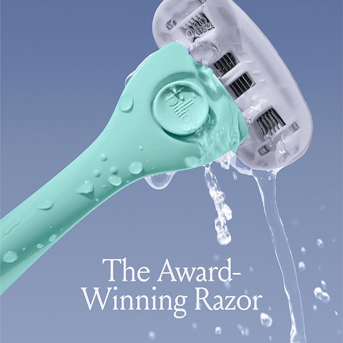 Billie Razors for Women Shave Kit – Razor + 4 x 5-Blade Razor Refills + Magnetic Holder – Minty,(Pack of 12)