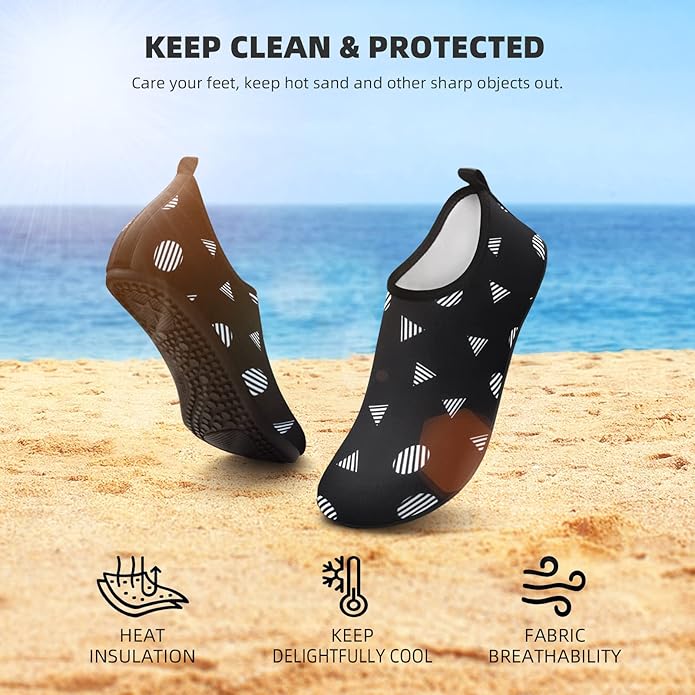 Water Shoes for Women Men Quick-Dry Aqua Socks Swim Beach Outfits Barefoot Yoga Exercise Wear Sport Accessories Pool Camping Must Haves River Hiking Adult Youth Size