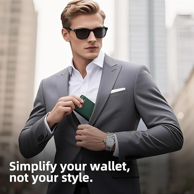 RUNBOX Wallet for Men -Slim Rfid Leather Mens Bifold Novelty Wallets 2 ID Window With Gift Box Men's Accessories | Slim