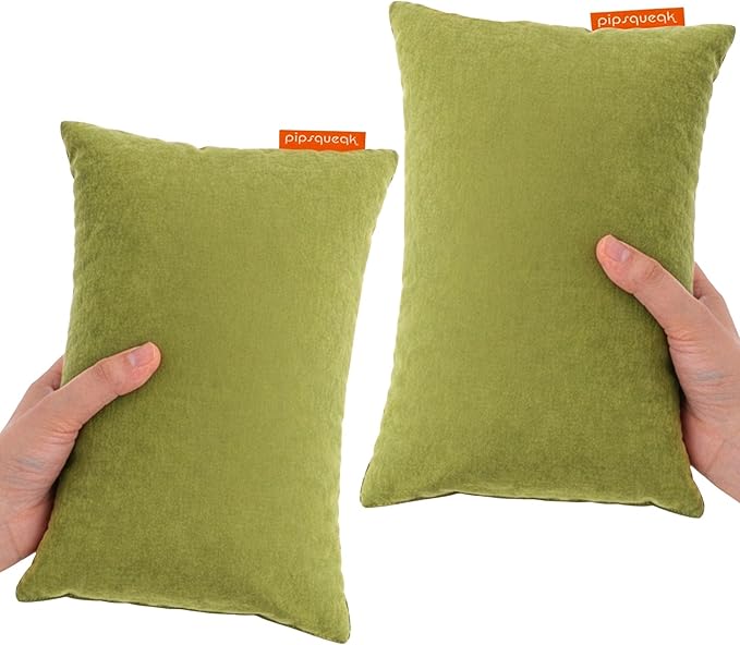 Pipsqueak Microfiber Pillow - Small, Mini, Tiny - 11 x 7 in - Perfect for Travel, Cars, Airplanes, Camping, Dogs, Toddlers, Kids, Lumbar, Knees and Neck - Ages 2 Yrs and Up