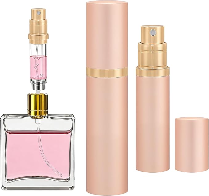 5ml Travel Perfume Atomizer Refillable, Mini Cologne Spray Bottle Empty, Perfume Spray Bottle, Fragrances Atomizer, Cologne Atomiser (Rose Gold)