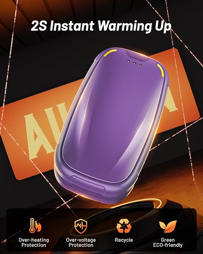 Hand Warmers Rechargeable 2 Pack, 3-Settings Rechargeable Hand Warmer, AI Smart Heating, Pocket Portable Electric Hands Warmer, Magnetic Handwarmers, A Winter for Kids and Loved Ones