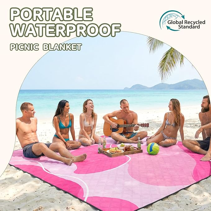 Genovega Waterproof Beach Blanket Picnic Outdoor Mat Rug Women Teacher Coworker Work Besties Colleague Manager Supervisor Boss Executive Assistant Inter Birthday Retirement Appreciation Unique Gifts