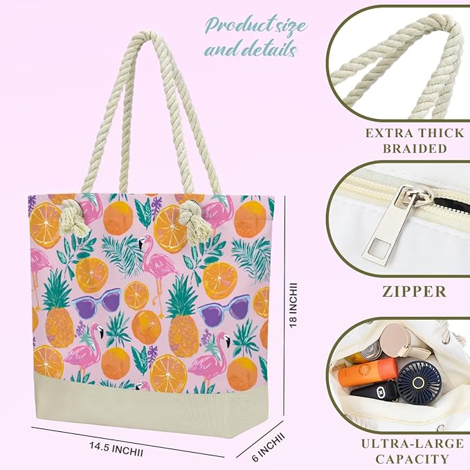 BELLOWDEER Beach Bags for Women, Wet Bag Cosmetic Bag for Beach Toiletries, Summer Travel Essentials, Gifts for Women