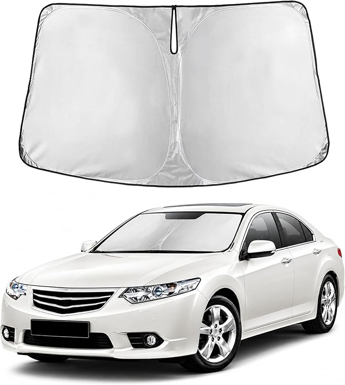 Autovir Windshield Sun Shade Fit for 2008-2010 2011 2012 Honda Accord Sunshade, Front Car Window Shades Sun Visor, Blocks UV Rays & Heat, Car Accessories