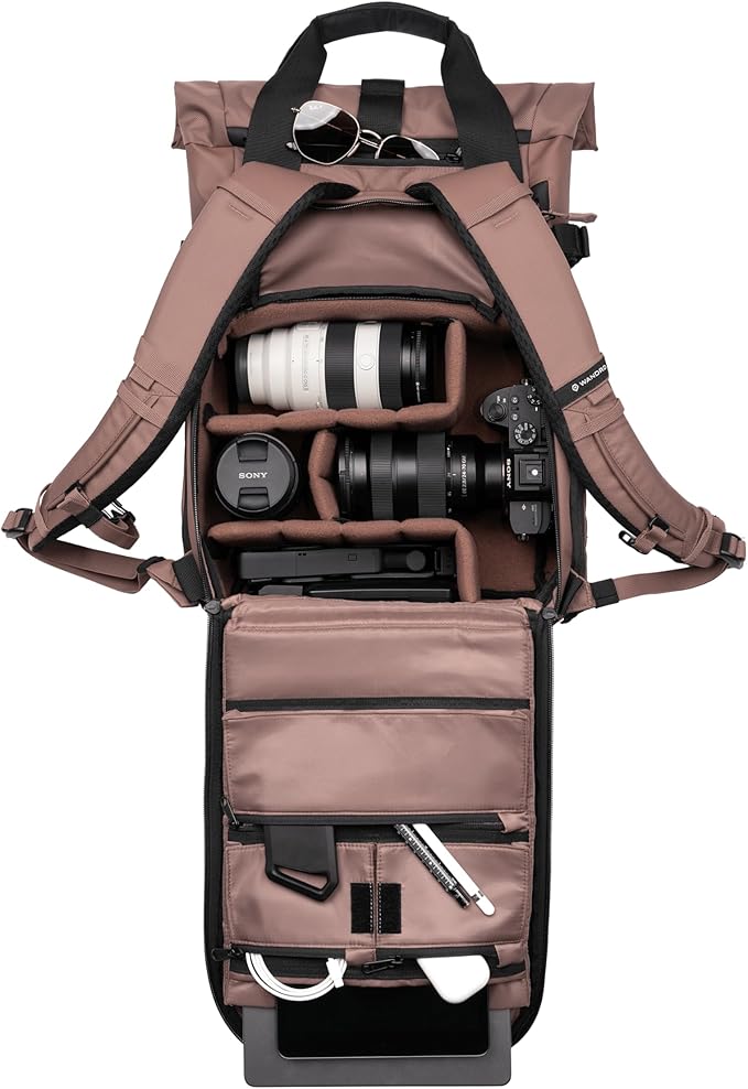 WANDRD PRVKE Rolltop 15L V4 Photography Bundle – Compact Travel Camera Backpack with Essential Camera Cube and Laptop Sleeve
