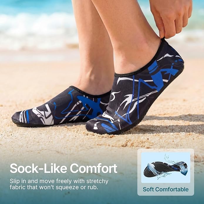 Water Shoes for Women Men Quick-Dry Aqua Socks Swim Beach Outfits Barefoot Yoga Exercise Wear Sport Accessories Pool Camping Must Haves River Hiking Adult Youth Size