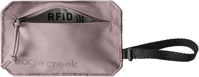 Eagle Creek Undercover RFID Hidden Pocket – Travel Security Pouch with RFID Blocking – Lightweight, Wear Under Clothing – Zippered Passport & Card Holder – Adjustable Strap – Orchid