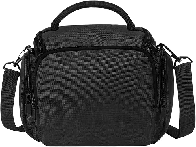 Ainiv DSLR Camera Bag, Waterproof Anti-Shock SLR Camera Case, Large Adjustable Shoulder Strap Camera Backpack, Portable Crossbody Single Shoulder Backpacks Compatible with Canon, Sony, Nikon, Black