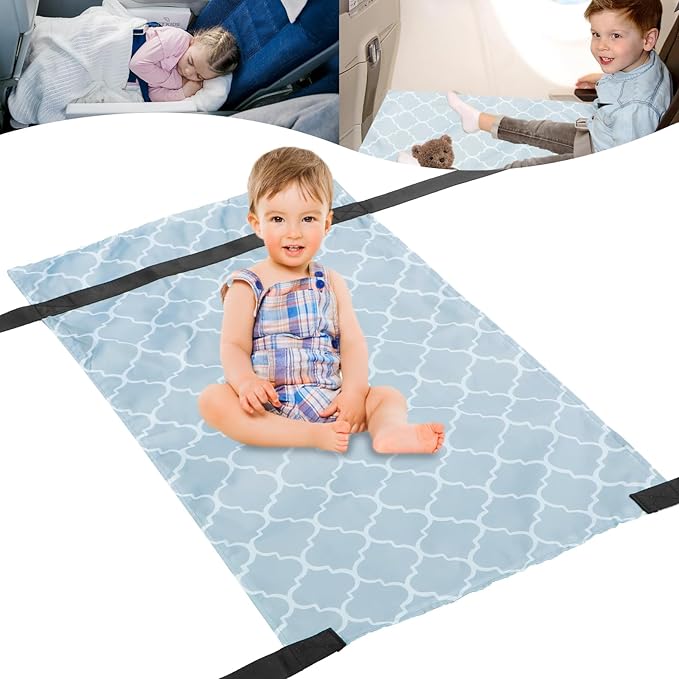US Toddler Airplane Seat Extender Comfortable Toddler Airplane Footrest Lightweight Portable Toddler Airplane Bed Easy to Use Kids Airplane Travel Essentials with Storage Bag 30×18in for Kids Toddler