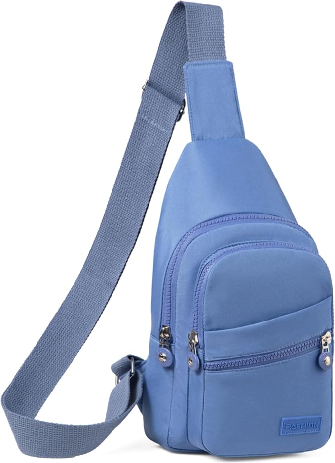 Banelu Small Sling Backpack Crossbody Bags for Women Men, Small Sling Bag Cross Body Bag Fanny Packs Crossbody Purses - Blue