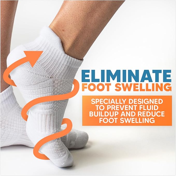 Viasox Ankle Compression Socks for Women & Men 3 Pack, 14 mmHg Support Improves Circulation, Extra Cushioned