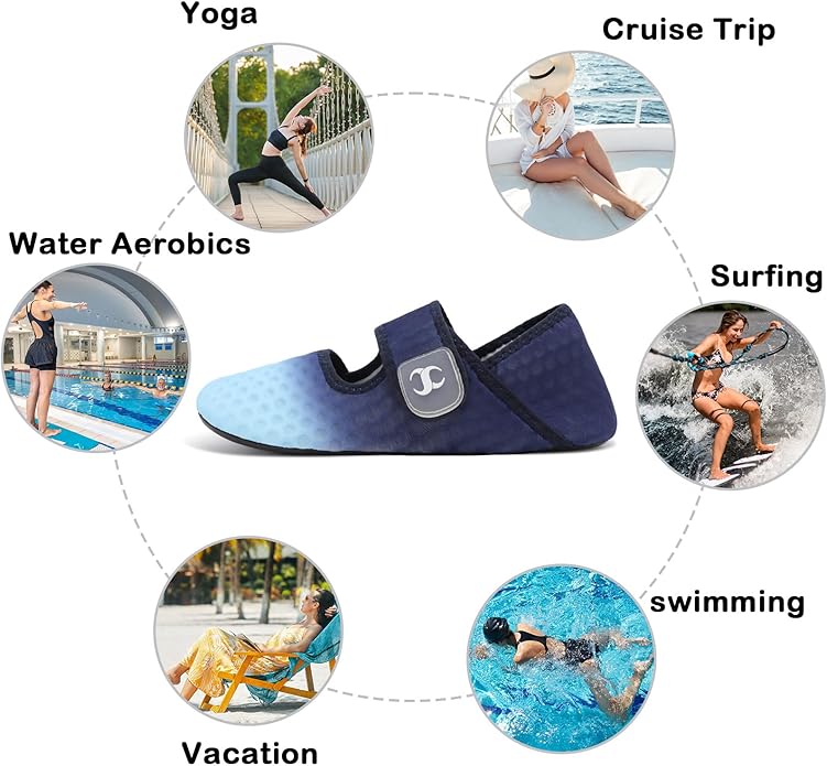 Water Shoes for Women Men Barefoot Beach Swim Aqua Socks Summer Wide Slides Sandals Quick Dry Pool River Sea Sock Shoes