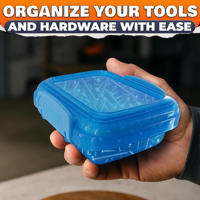 6 Pcs Lock Top Snack Containers with Lids – 4.6 Oz Small Snap Storage Containers – Microwave and Dishwasher Safe, 2 Side Clips for Sauces, Pastes, Spreads, Snacks | Kitchen, Travel, Office, Crafts
