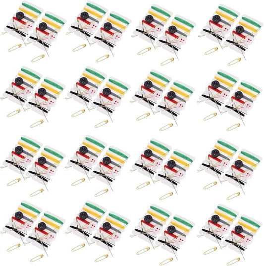 100pcs Sewing Kit - Portable Emergency Repair Kit with Pre-Threaded Needles, Buttons & Pins - Travel Essentials for Quick Clothing Fixes, Beginners & Hotel - Mini Mending Set for Kids & Home Storage
