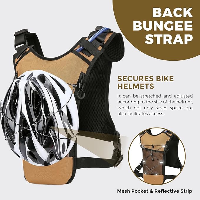 Criuage USA Patent Running Hydration Vest Backpack, Lightweight Chest Pack with 2.0L Water Bladder Bag Daypack for Hiking Running Cycling Race Marathon for Women Men