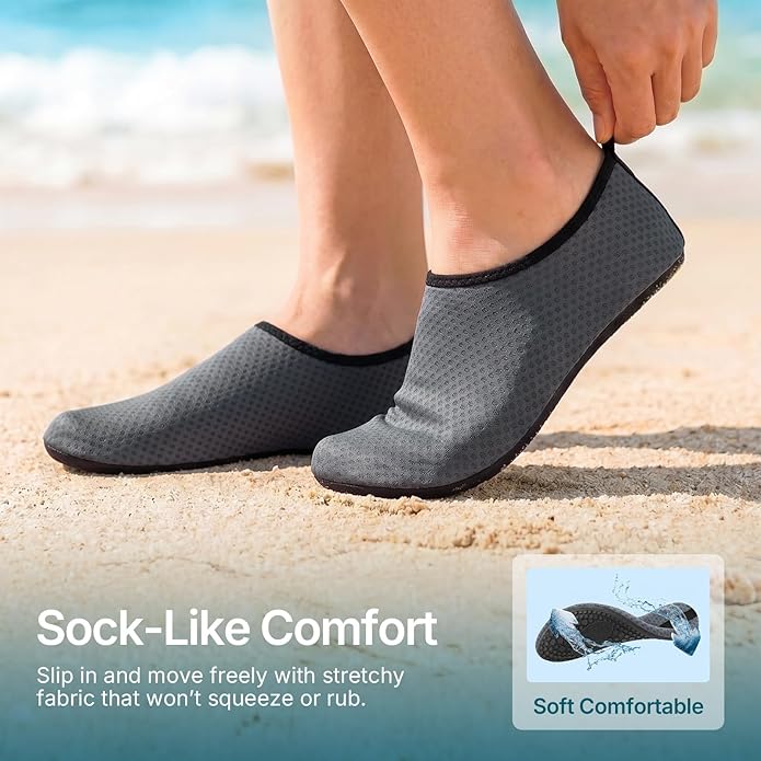 Water Shoes for Women Men Quick-Dry Aqua Socks Swim Beach Outfits Barefoot Yoga Exercise Wear Sport Accessories Pool Camping Must Haves River Hiking Adult Youth Size