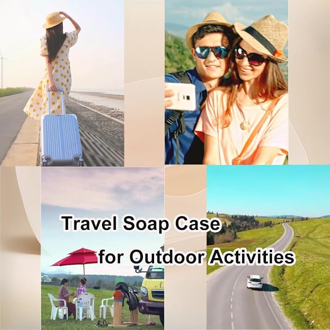 Travel Soap Holder Bar Soap Dish Shower Soap Saver Case Container Box for Bathroom Camping Gym Vonpri (Transparent 3pack)