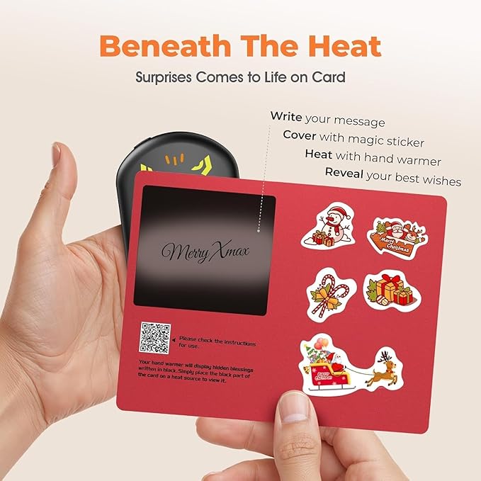 Hand Warmers Rechargeable 2 Pack, 6400mAh Electric Hand Warmers, AI Smart Chips 20Hrs Long Safe Heat, Portable Pocket Heater, Outdoor Camping Hunting Golf Accessories