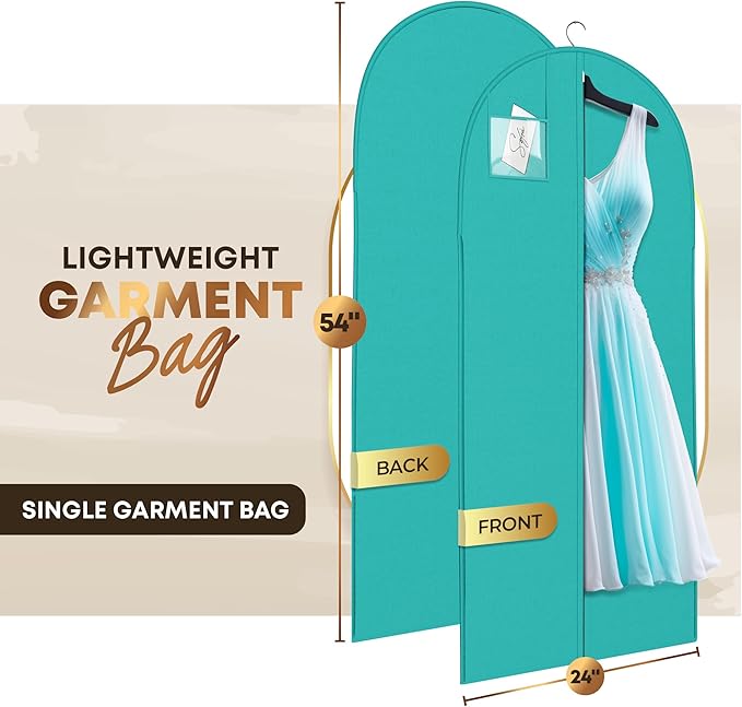 Tiffany Dress and Gown Garment Travel Bags - 54" x 24" -Women's, Hanging Window