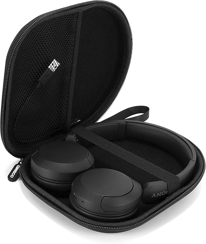 Ginsco Case Compatible with JBL Tune 510BT Bluetooth Headphones, with JBL Tune 520BT/670NC Live 460NC, with Sony WH-CH520/510, Portable Travel Carrying Headphone Case for On Ear Headphones (Black) | Bluetooth Headphones