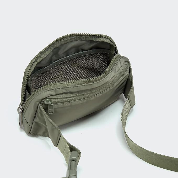 Pander Belt Bag Large 2L, Nylon Fanny Pack Purse for Women and Men with Adjustable Strap