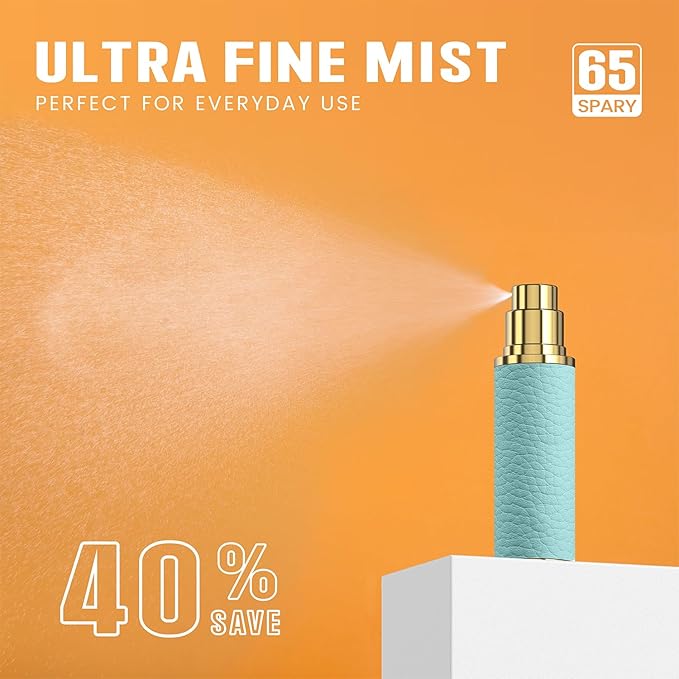 Travel Perfume Bottle Refillable, 5ml Perfume Atomizer, Portable Size Cologne Sprayer, Mini Empty Fragrance Spray Bottle (Blue)