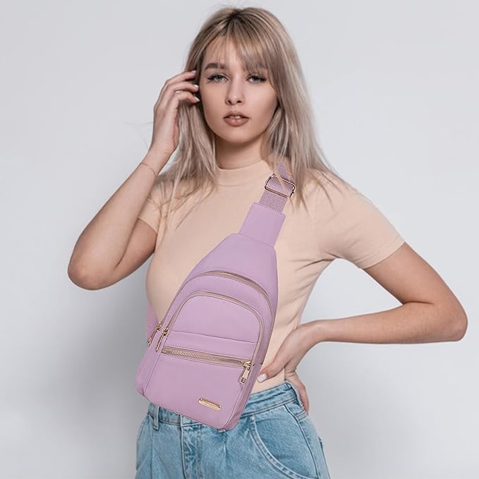Banelu Crossbody Sling Backpack Sling Bag for Women, Small Cross Body Bag Crossbody Purse for Hiking Traveling Outdoors