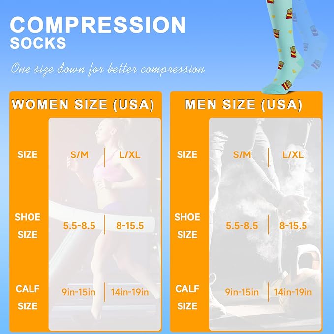 bropite Compression Socks for Women & Men Circulation-Support Knee High Socks 20-30 mmhg-Best for Running,Medical,Nurse,Travel