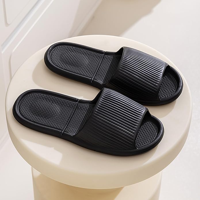 Shower Shoes Travel Foldable Portable Non Slip Slippers for Hotel Guests Swimming Spa Unisex Men Women Lightweight EVA Bathroom Slides Quick Drying Water Resistant Footwear
