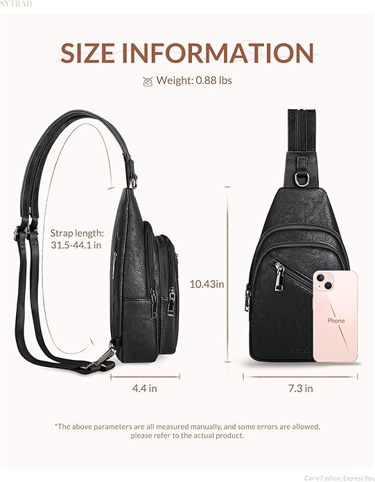 SYTRAH Anti Theft Sling Bag for Women, RFID Crossbody Purses Convertible Sling Backpack, Cross Body Purse Chest Bag