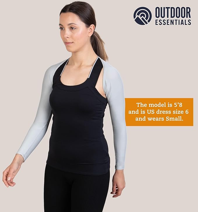 OutdoorEssentials Arm Sleeves for Women - Golf UV Shawl with Sleeves - Workout Shrug Bolero - Arm Tights for Sun Protection